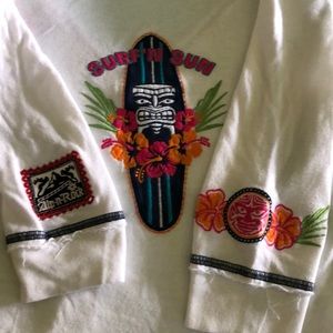 Alp n Rock t-shirt Surf n Sun embroidery sz S